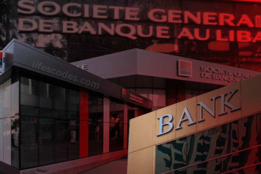 Composite image of Société Générale Bank buildings in Lebanon, symbolizing social engineering breach